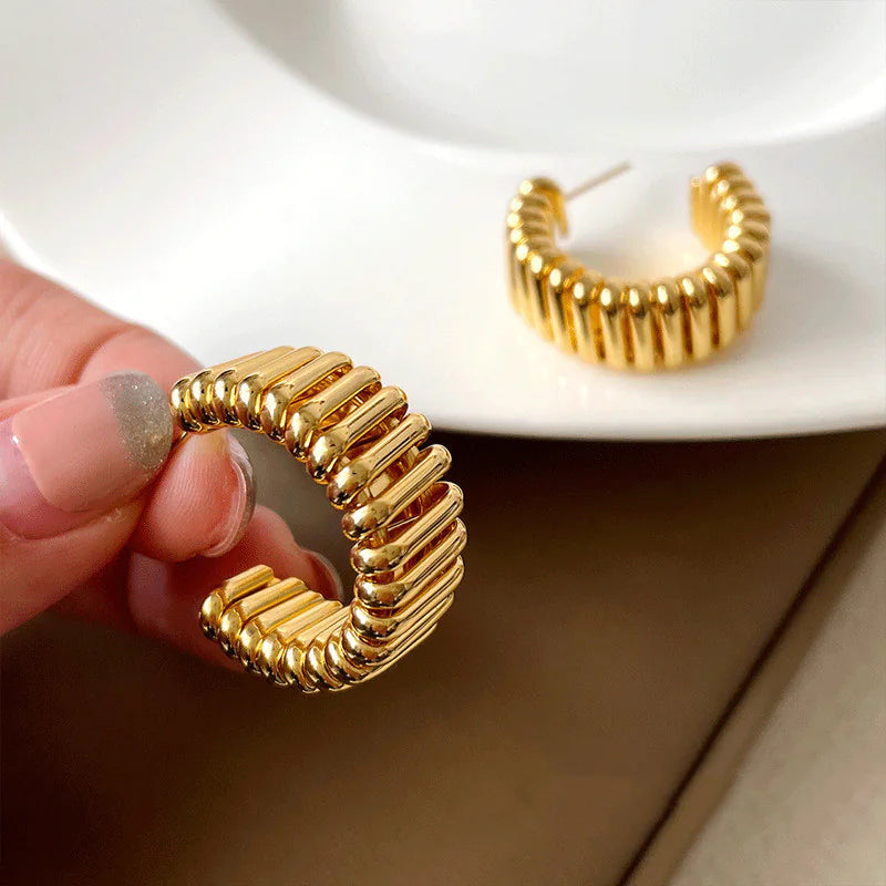 Ribbel Ringen Oorbellen