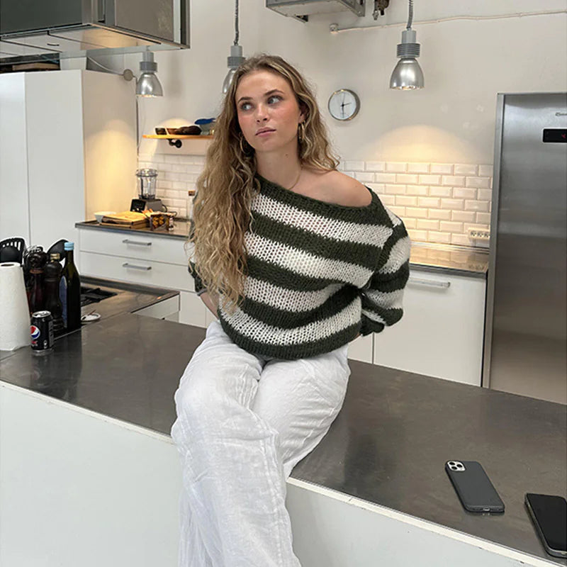 Olivia | Gestreepte Knit Trui
