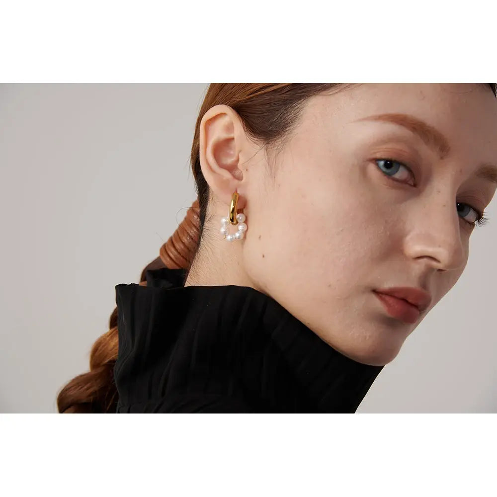 Asymmetrische Parel Oorbellen