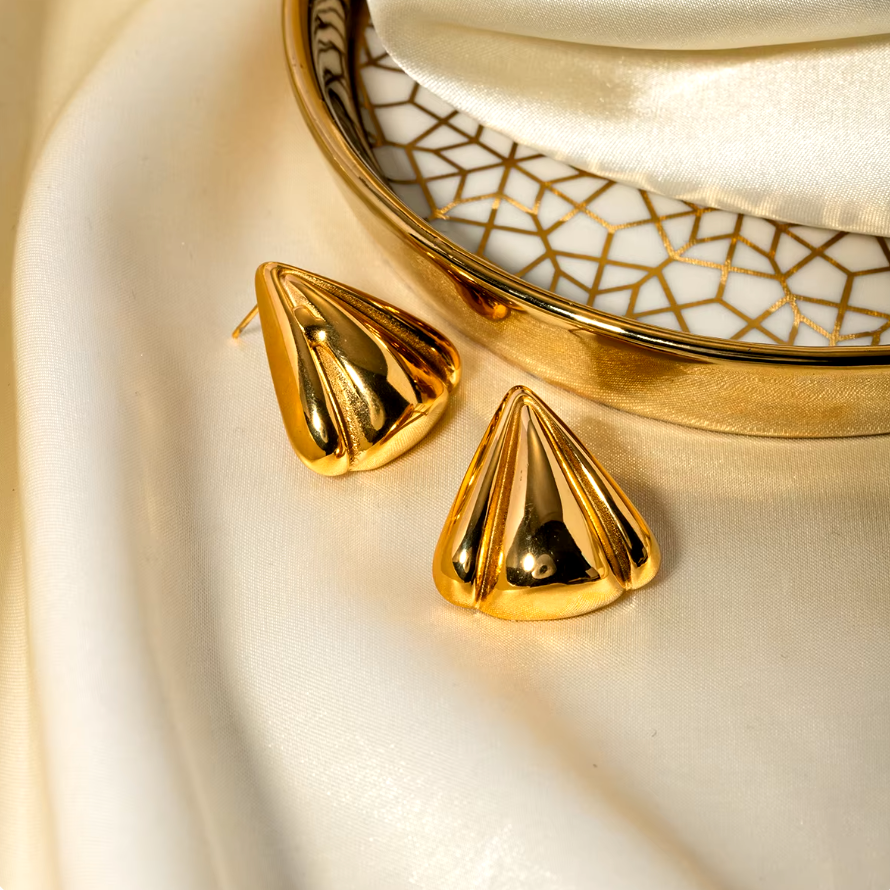 Uworld Minimalistische Driehoek Oorbellen