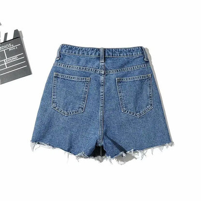 Puck | Vintage Korte Broek met Schuine Knoop