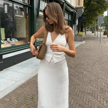 Maartje |  Haltertop en Rok - Set