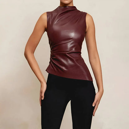 Julia | Asymmetrische Leren Top