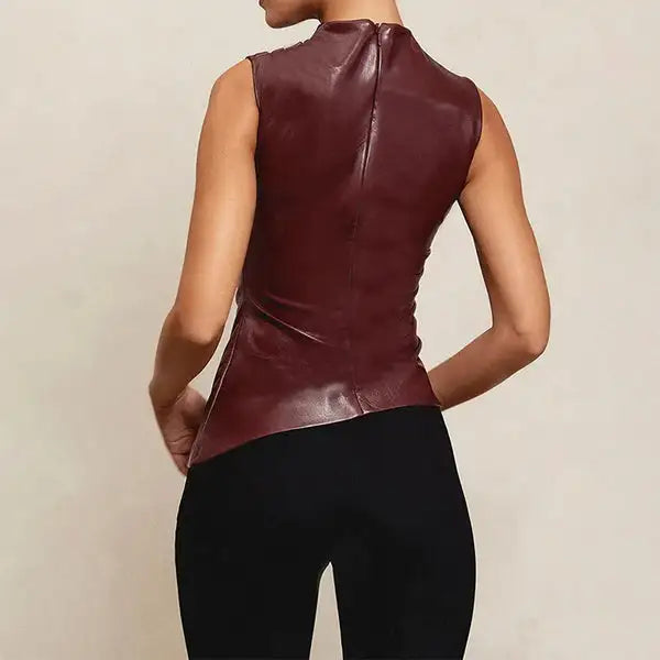 Julia | Asymmetrische Leren Top